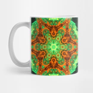 Psychedelic Hippie Green and Orange Mug